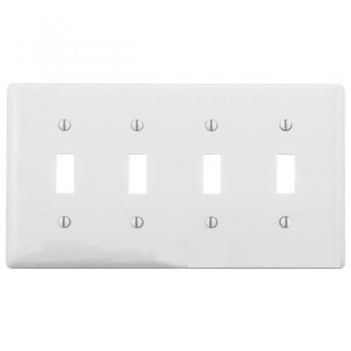 WALLPLATE, 4-G, 4) TOG, WH